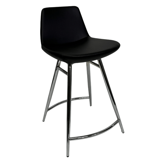 Pera Galata Black Stainless Steel Bar Stools - Your Bar Stools Canada