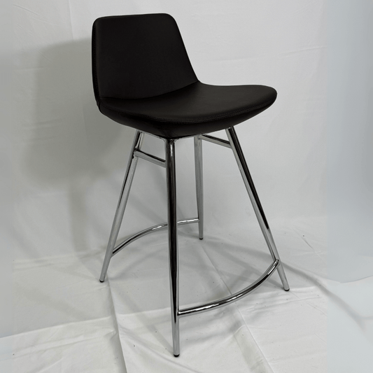 Pera Galata Brown Stainless Steel Bar Stools - Your Bar Stools Canada