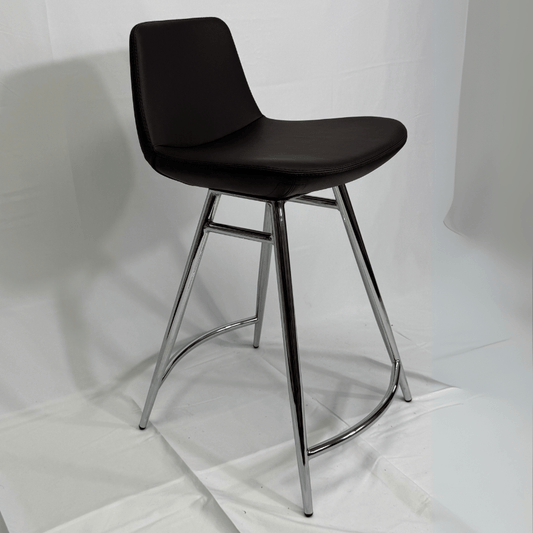 Pera Galata Brown Stainless Steel Bar Stools - Your Bar Stools Canada