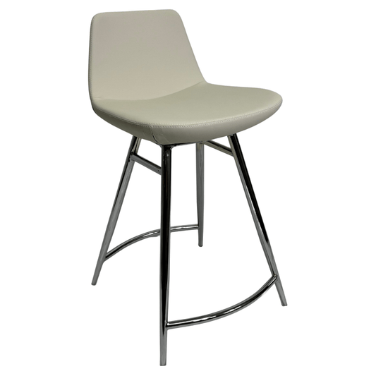 Pera Galata Cream Stainless Steel Bar Stools - Your Bar Stools Canada