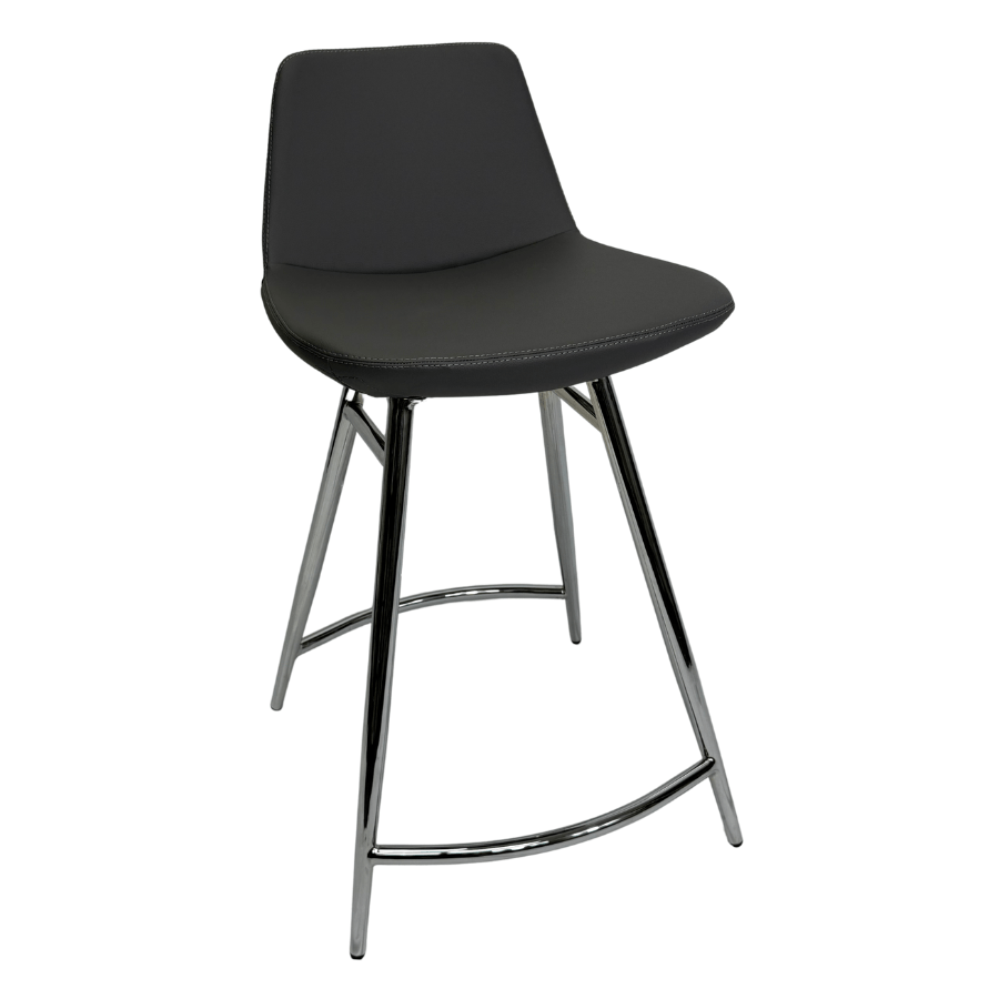 Pera Galata Grey Metal Bar Stools - Your Bar Stools Canada