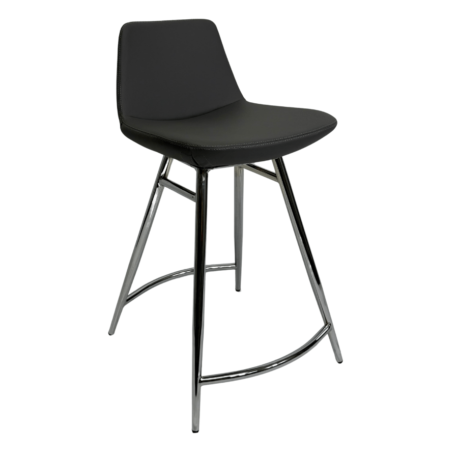 Pera Galata Grey Metal Bar Stools - Your Bar Stools Canada