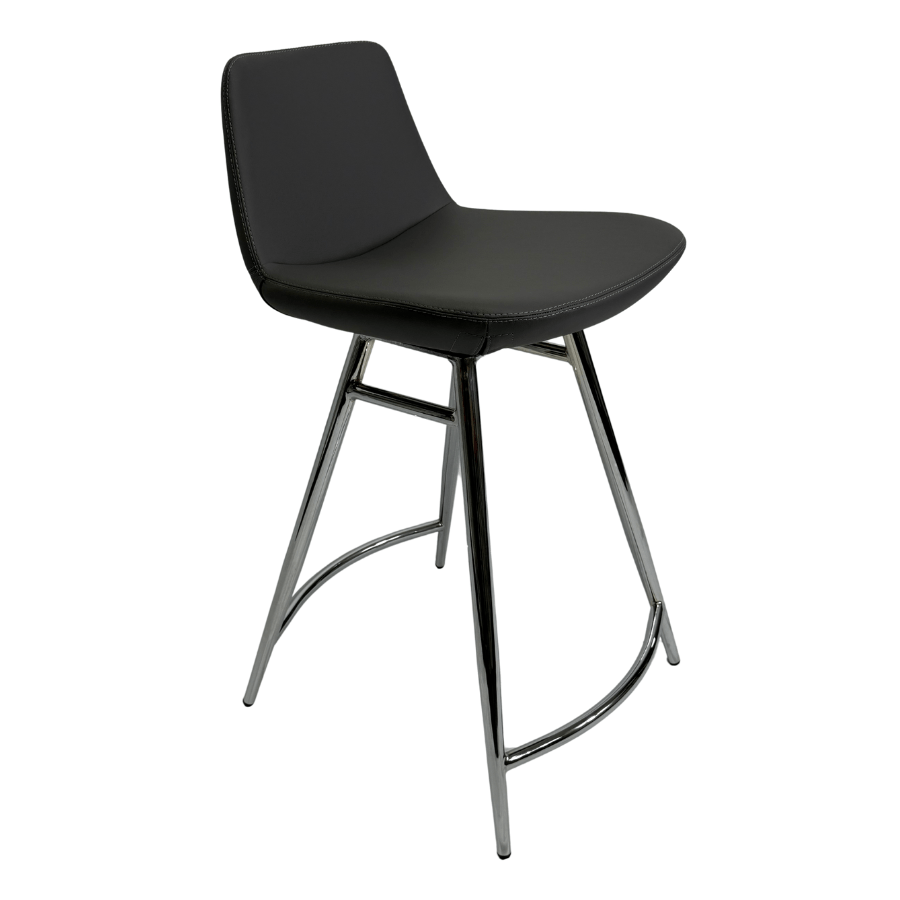 Pera Galata Grey Metal Bar Stools - Your Bar Stools Canada