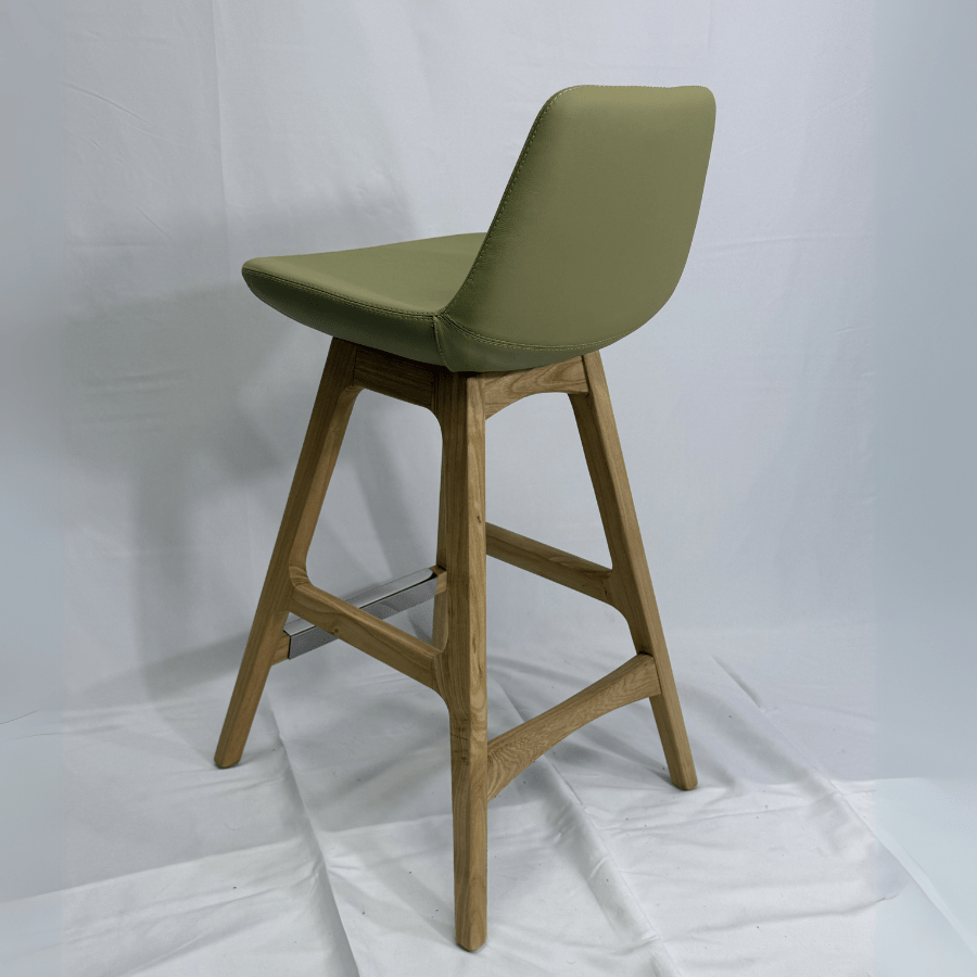 Pera Green Light Wood Bar Stools - Your Bar Stools Canada