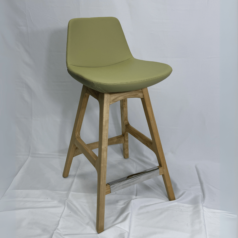 Pera Green Light Wood Bar Stools - Your Bar Stools Canada