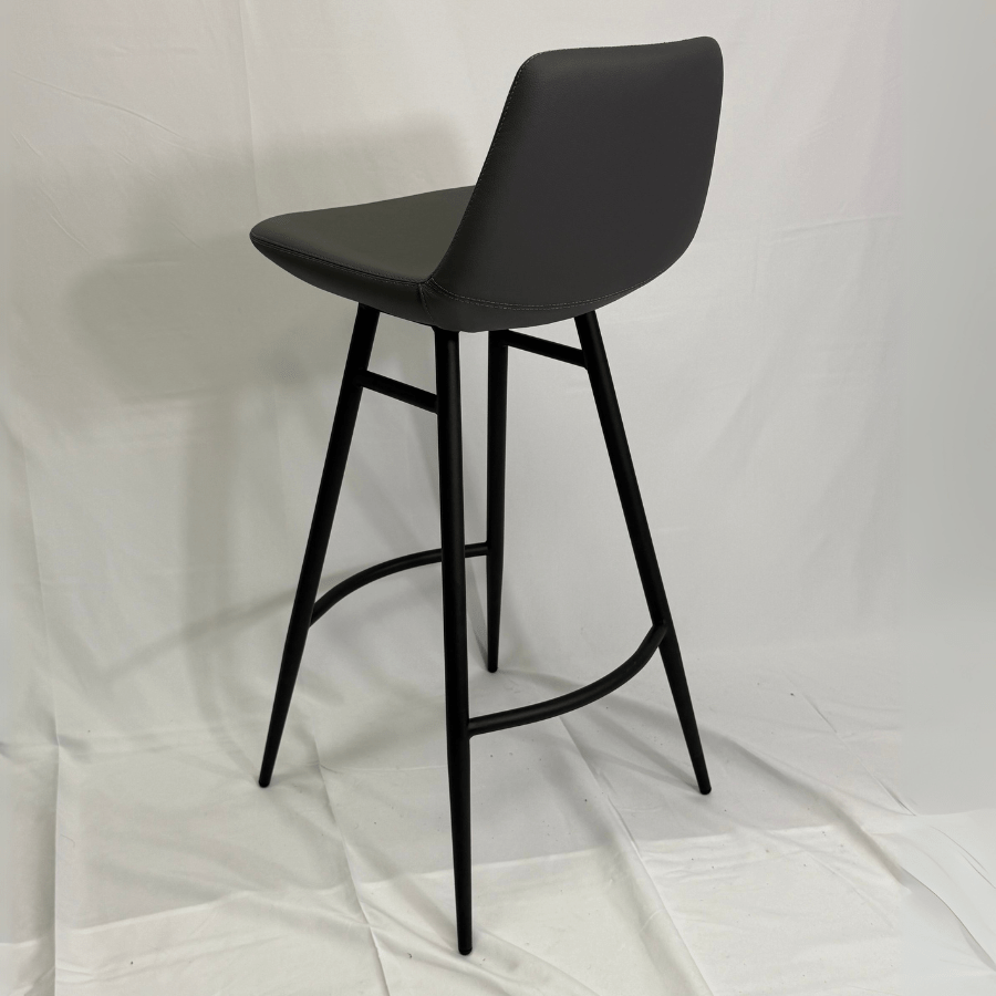 Pera Grey Galata Black Metal Bar Stools - Your Bar Stools Canada