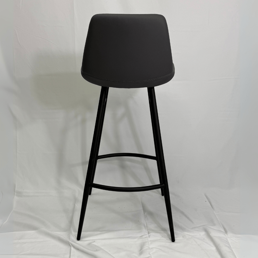 Pera Grey Galata Black Metal Bar Stools - Your Bar Stools Canada