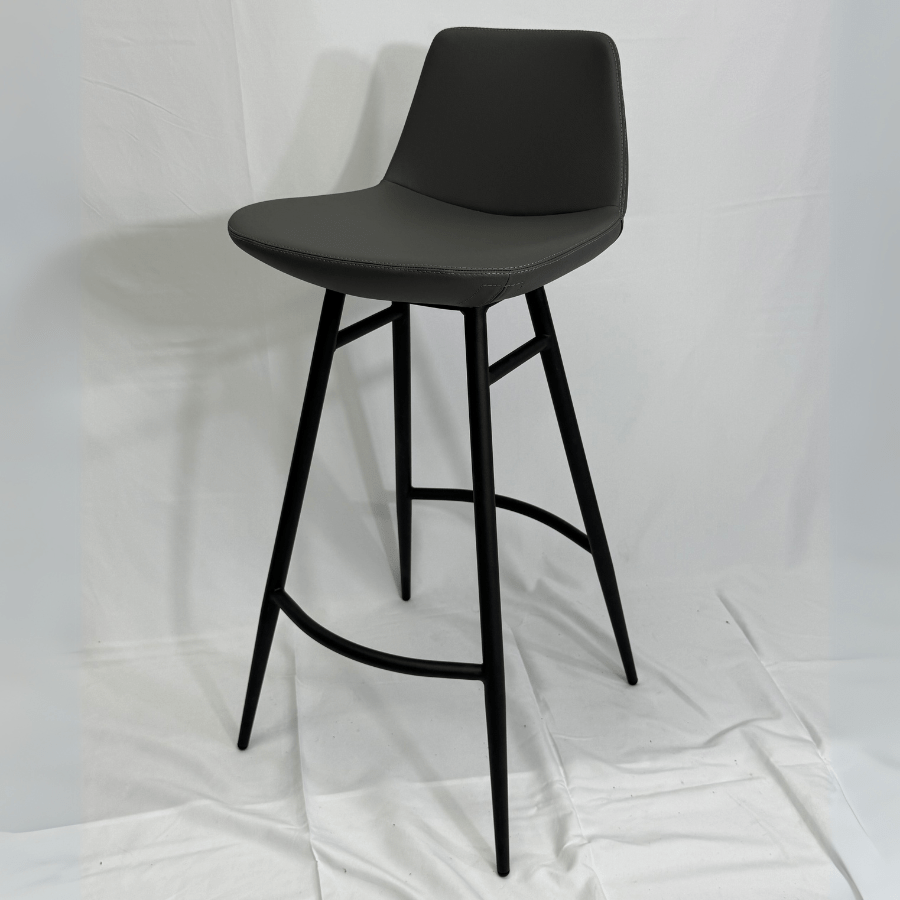 Pera Grey Galata Black Metal Bar Stools - Your Bar Stools Canada