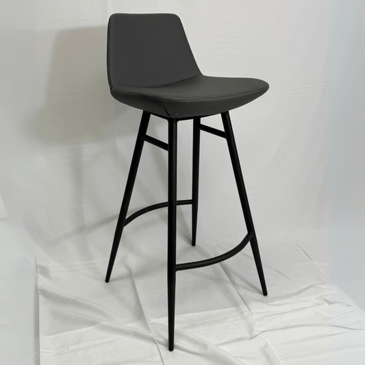 Pera Grey Galata Black Metal Bar Stools - Your Bar Stools Canada