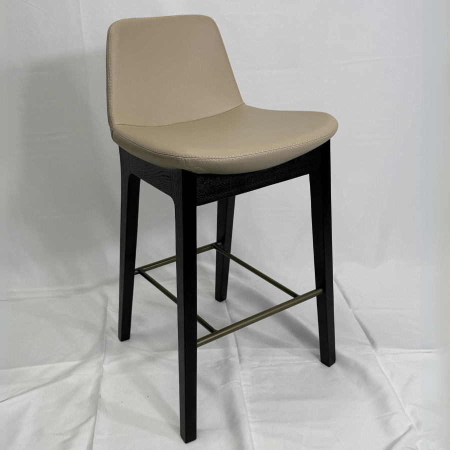 Pera HB Beige Leather Bar Stools - Your Bar Stools Canada