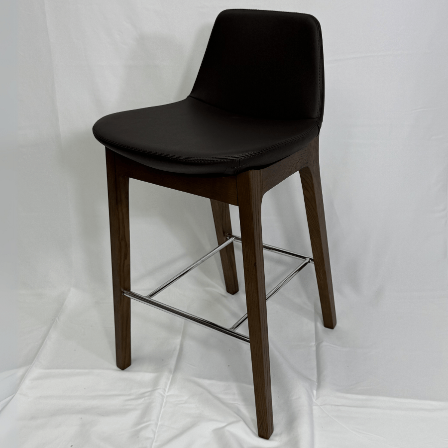 Pera HB Black Leather Bar Stools - Your Bar Stools Canada