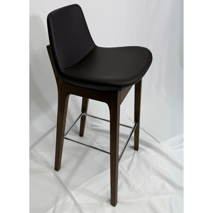 Pera HB Black Leather Bar Stools - Your Bar Stools Canada