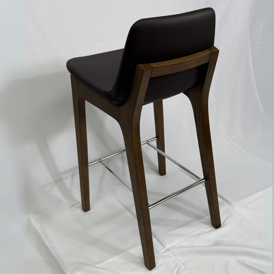 Pera HB Black Leather Bar Stools - Your Bar Stools Canada