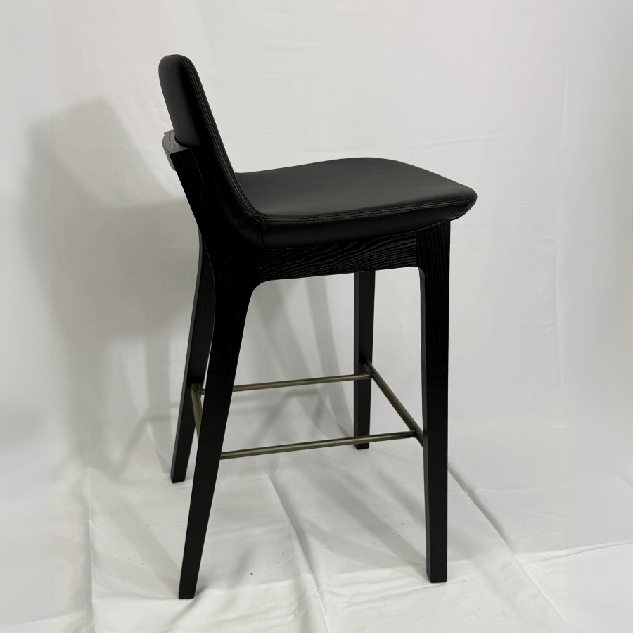 Pera HB Black Leather Counter Stools - Your Bar Stools Canada