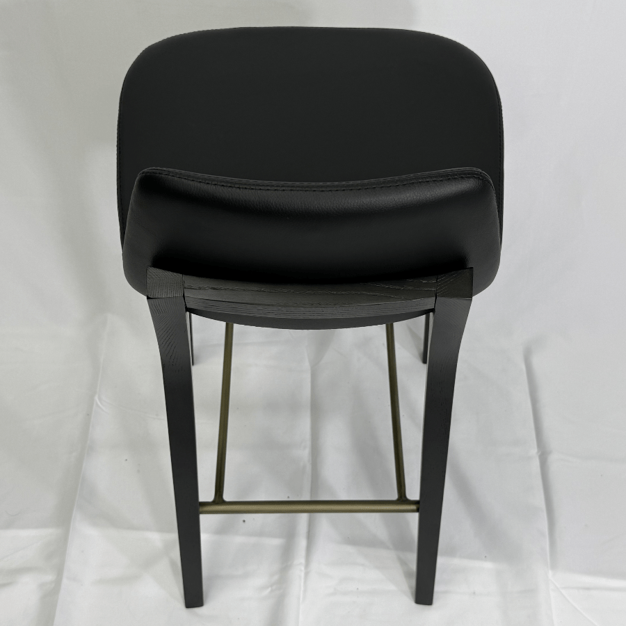 Pera HB Black Leather Counter Stools - Your Bar Stools Canada