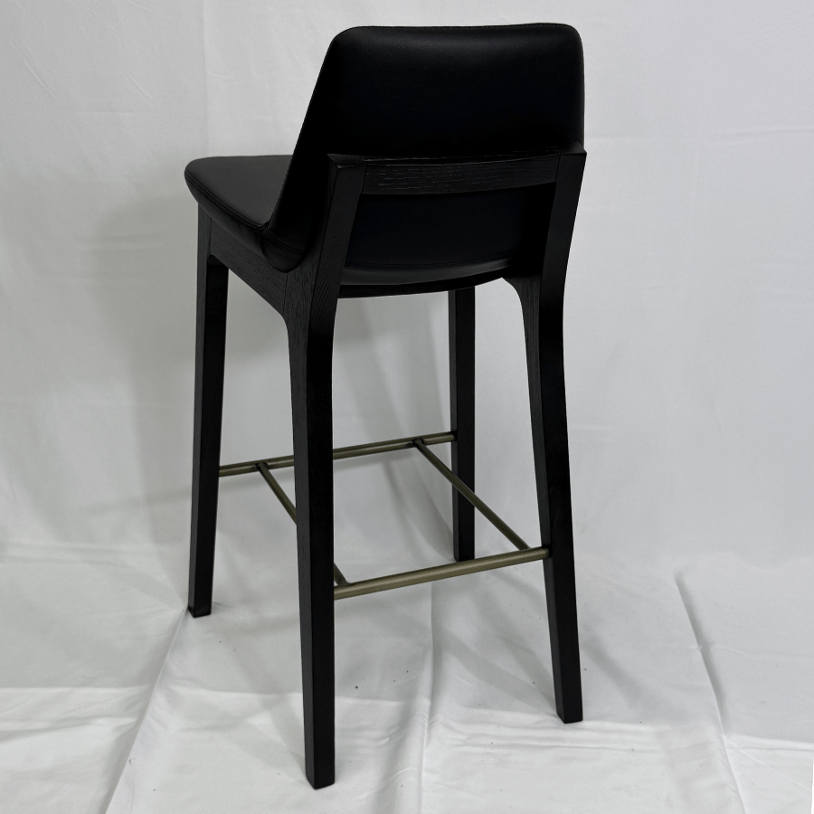 Pera HB Black Leather Counter Stools - Your Bar Stools Canada