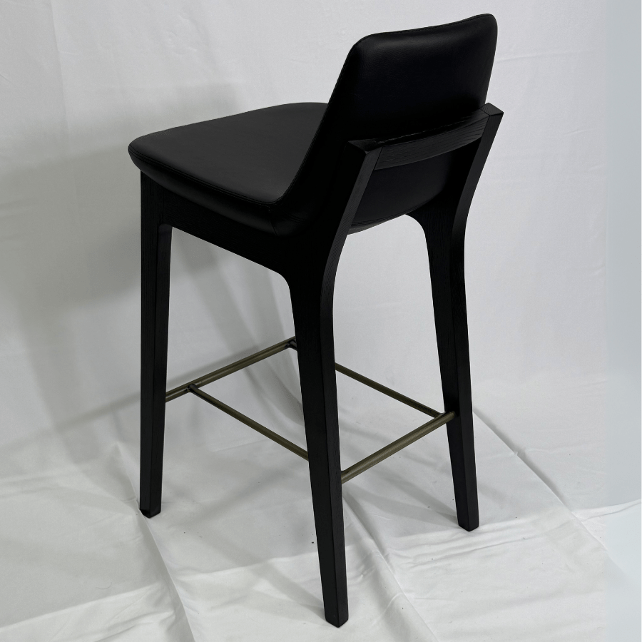 Pera HB Black Leather Counter Stools - Your Bar Stools Canada