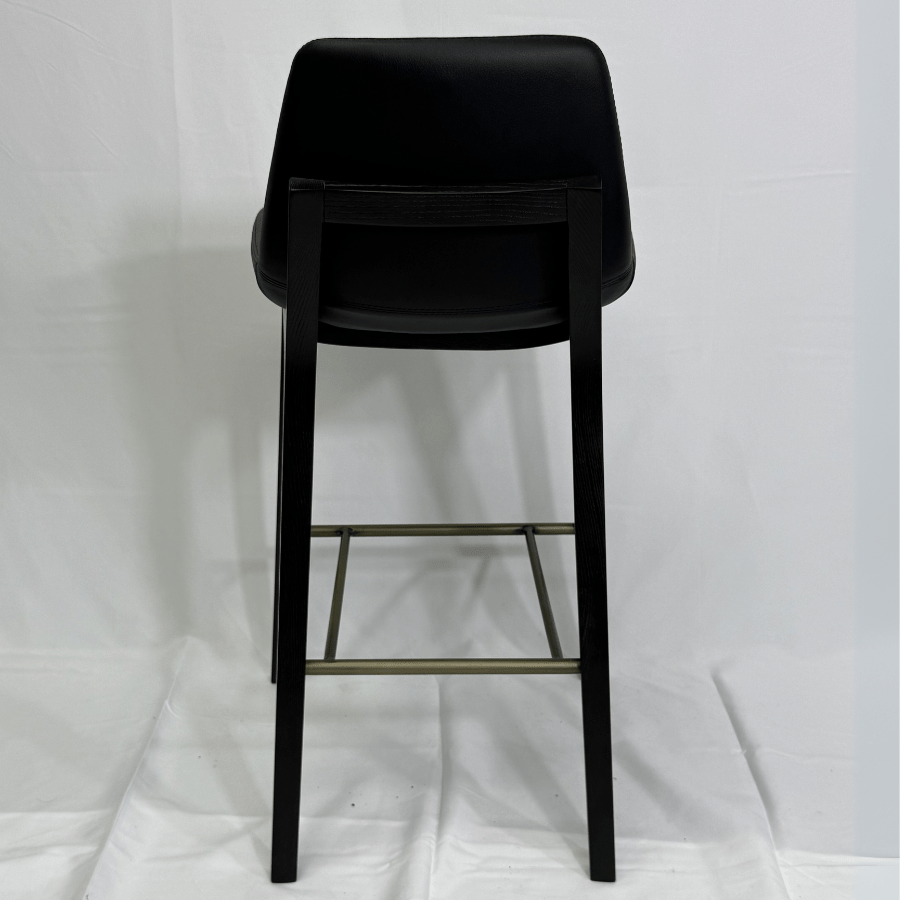 Pera HB Black Leather Counter Stools - Your Bar Stools Canada