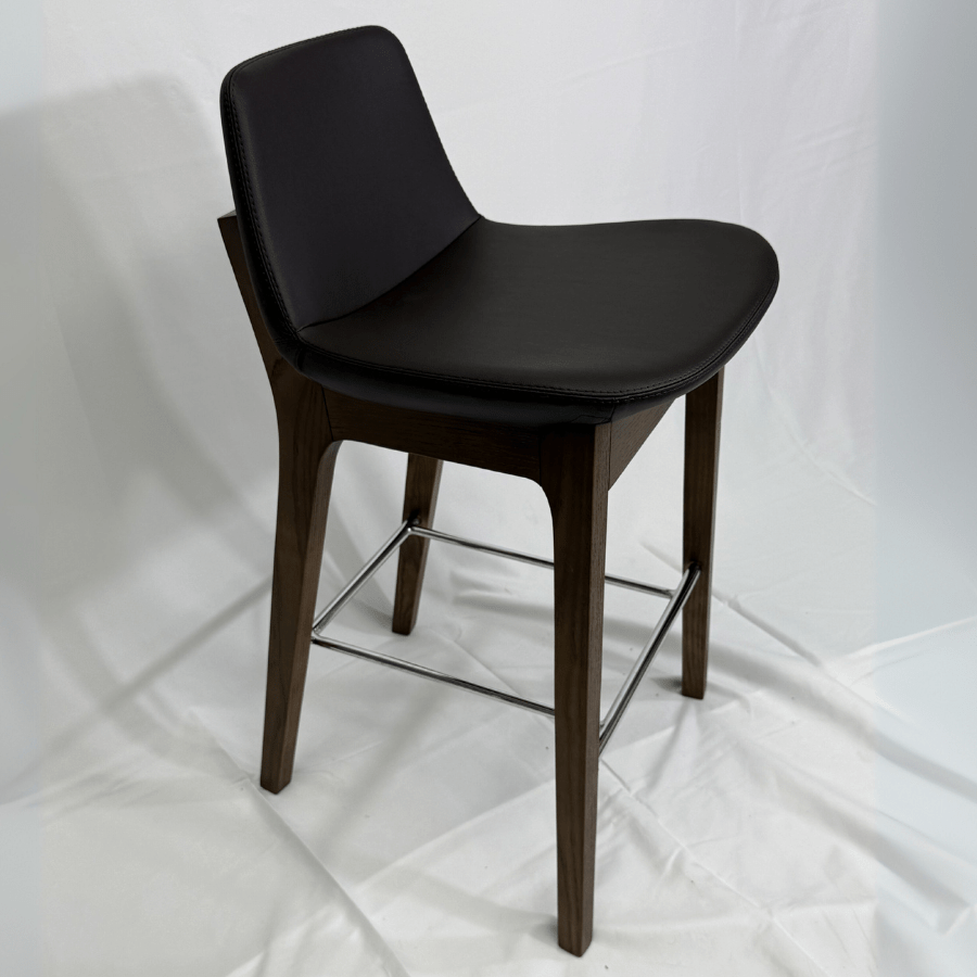 Pera HB Brown Leather Barstool - Your Bar Stools Canada