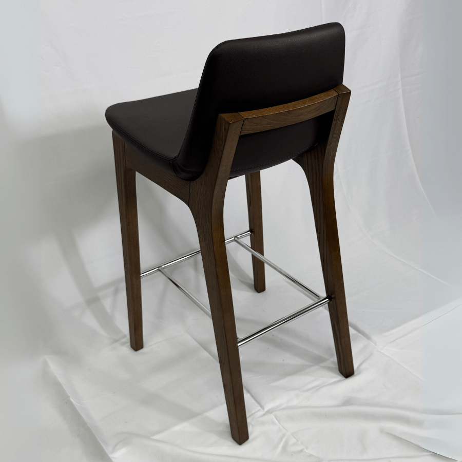 Pera HB Brown Leather Barstool - Your Bar Stools Canada