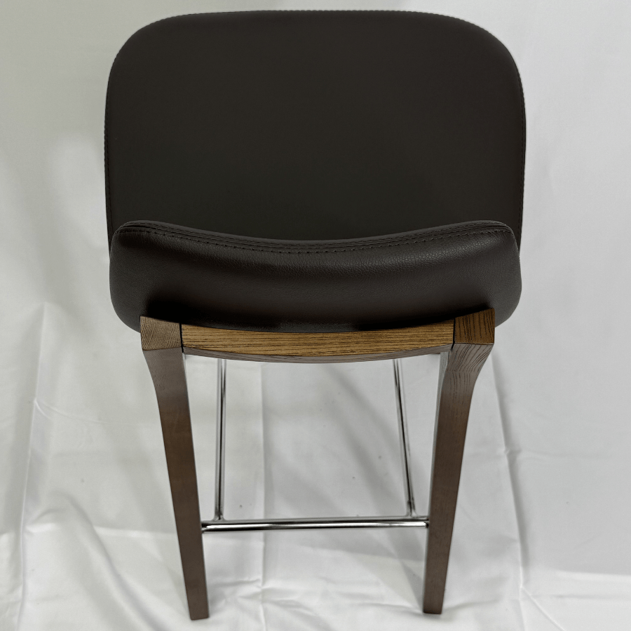 Pera HB Brown Leather Barstool - Your Bar Stools Canada