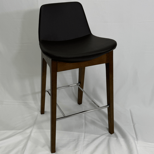 Pera HB Brown Leather Barstool - Your Bar Stools Canada