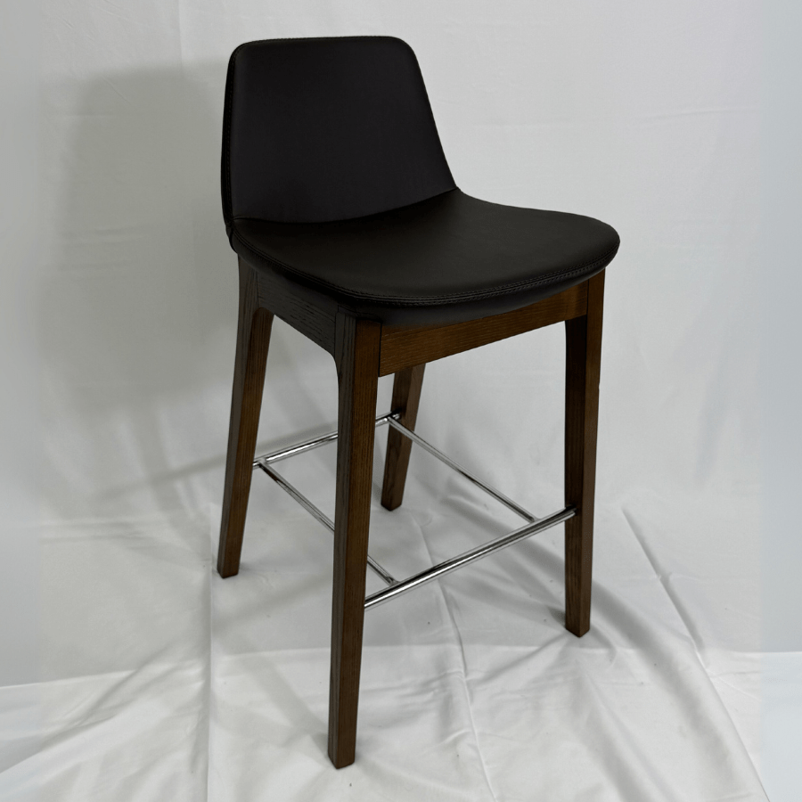 Pera HB Brown Leather Barstool - Your Bar Stools Canada