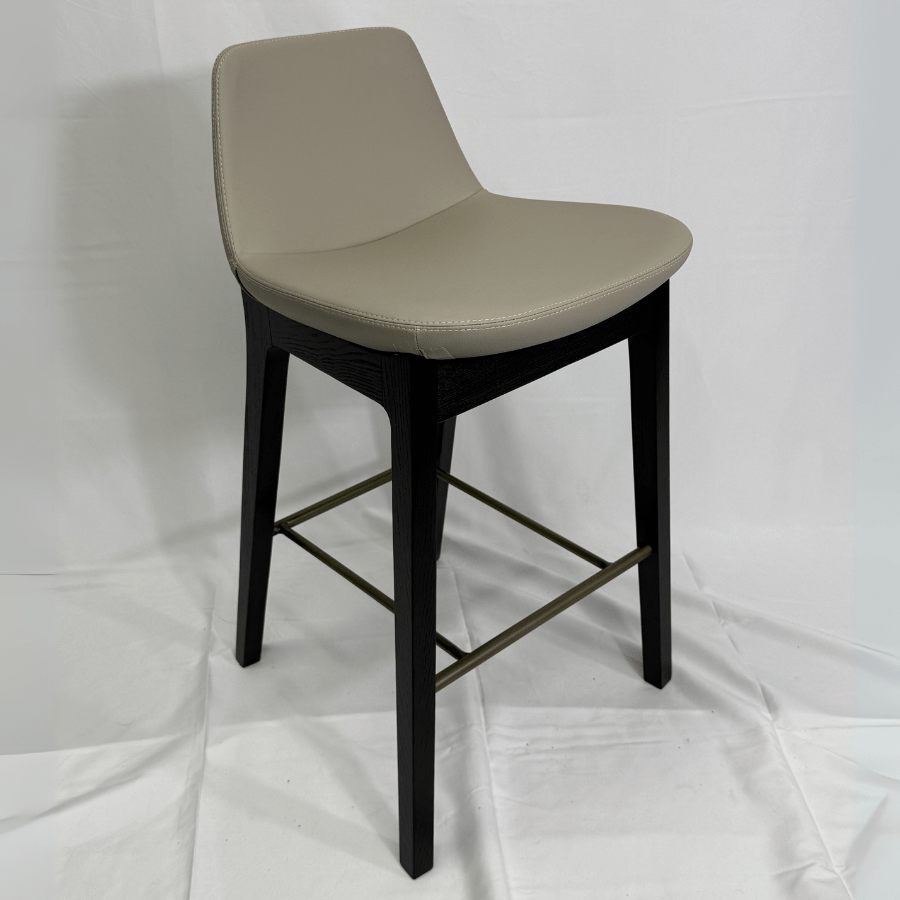 Pera HB Cream and Black Bar Stools - Your Bar Stools Canada