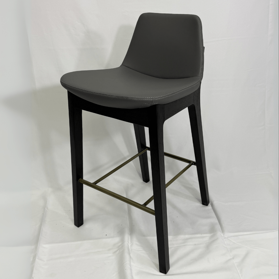 Pera HB Gray Leather Counter Stools - Your Bar Stools Canada