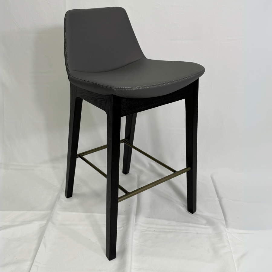 Pera HB Gray Leather Counter Stools - Your Bar Stools Canada