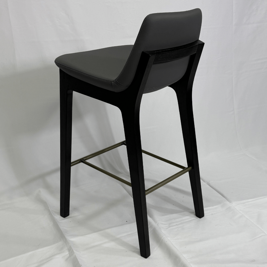 Pera HB Gray Leather Counter Stools - Your Bar Stools Canada