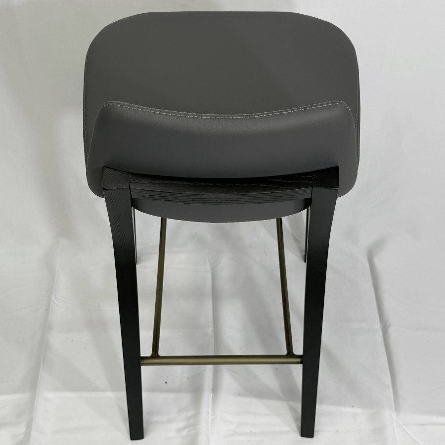 Pera HB Gray Leather Counter Stools - Your Bar Stools Canada