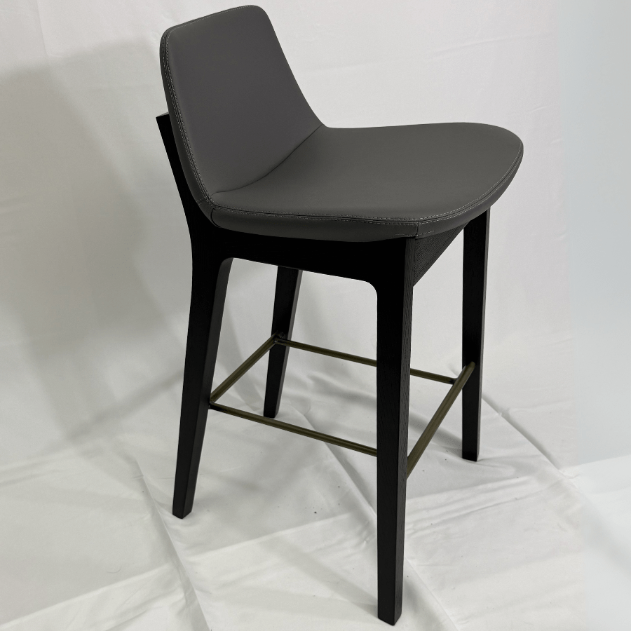 Pera HB Gray Leather Counter Stools - Your Bar Stools Canada