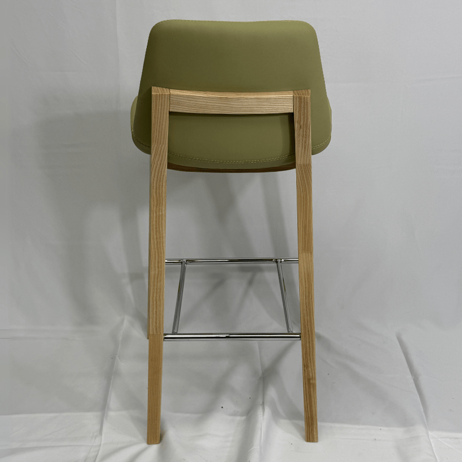 Pera HB Green Leather Counter Stools - Your Bar Stools Canada