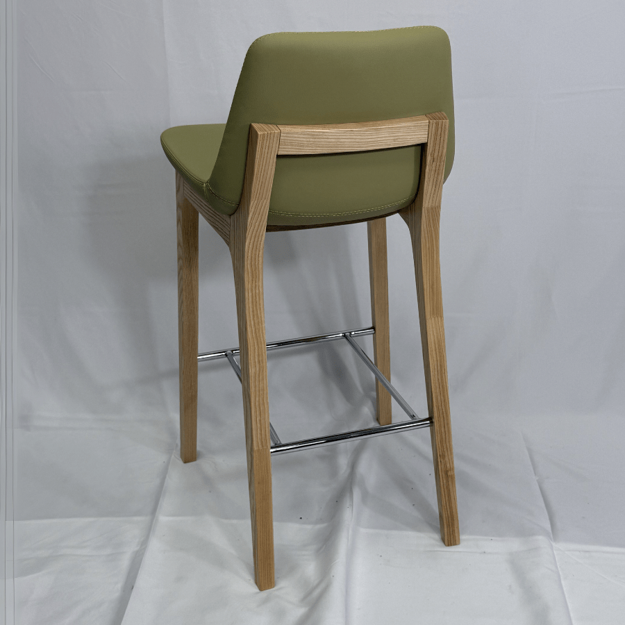 Pera HB Green Leather Counter Stools - Your Bar Stools Canada