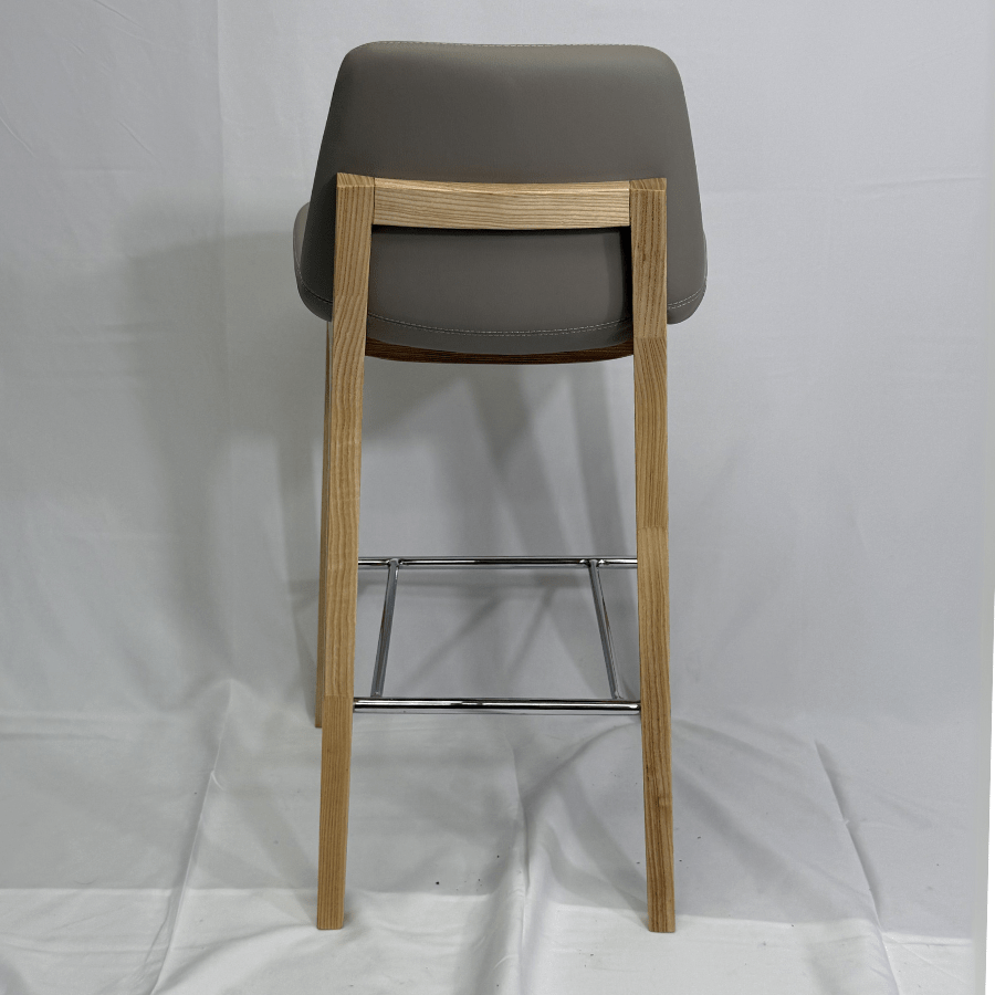 Pera HB Grey Leather Counter Stools - Your Bar Stools Canada