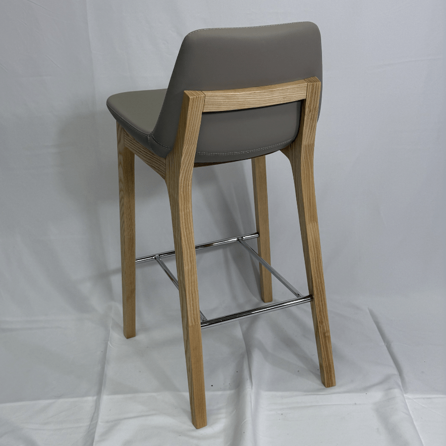 Pera HB Grey Leather Counter Stools - Your Bar Stools Canada