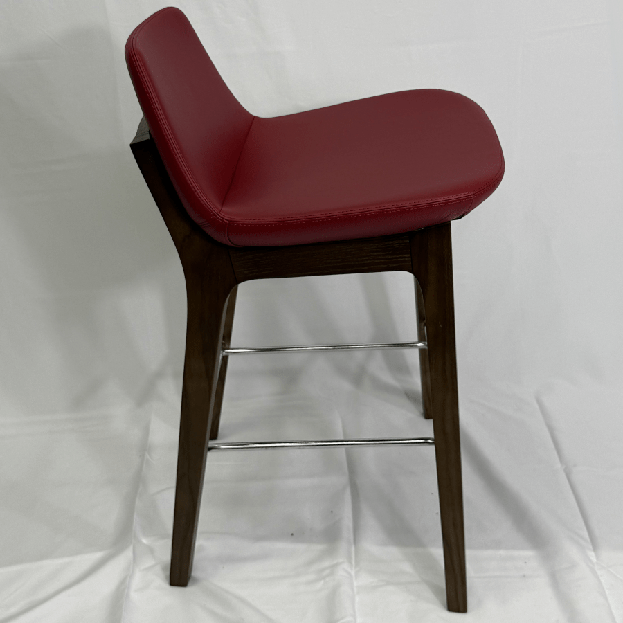 Pera HB Red Leather Bar Stools - Your Bar Stools Canada