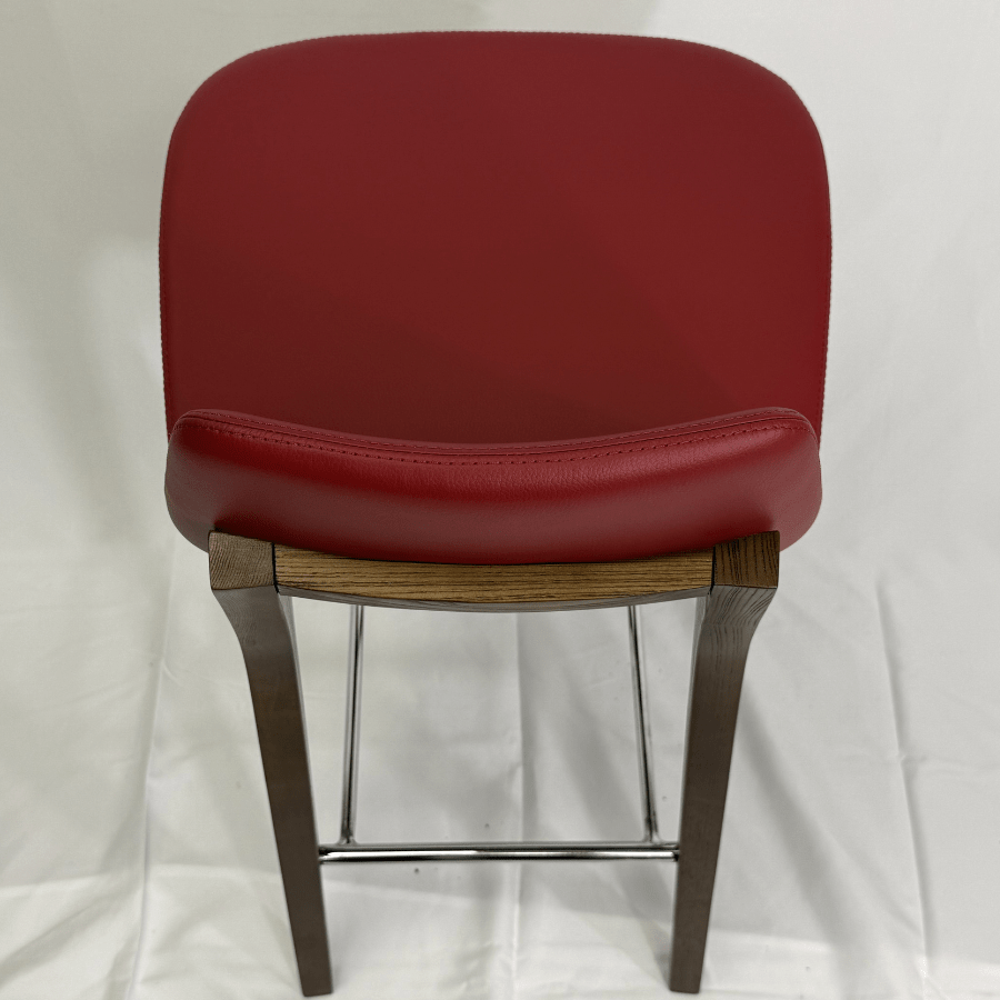 Pera HB Red Leather Bar Stools - Your Bar Stools Canada