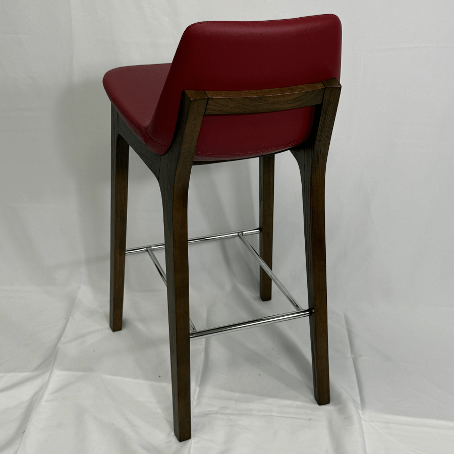 Pera HB Red Leather Bar Stools - Your Bar Stools Canada