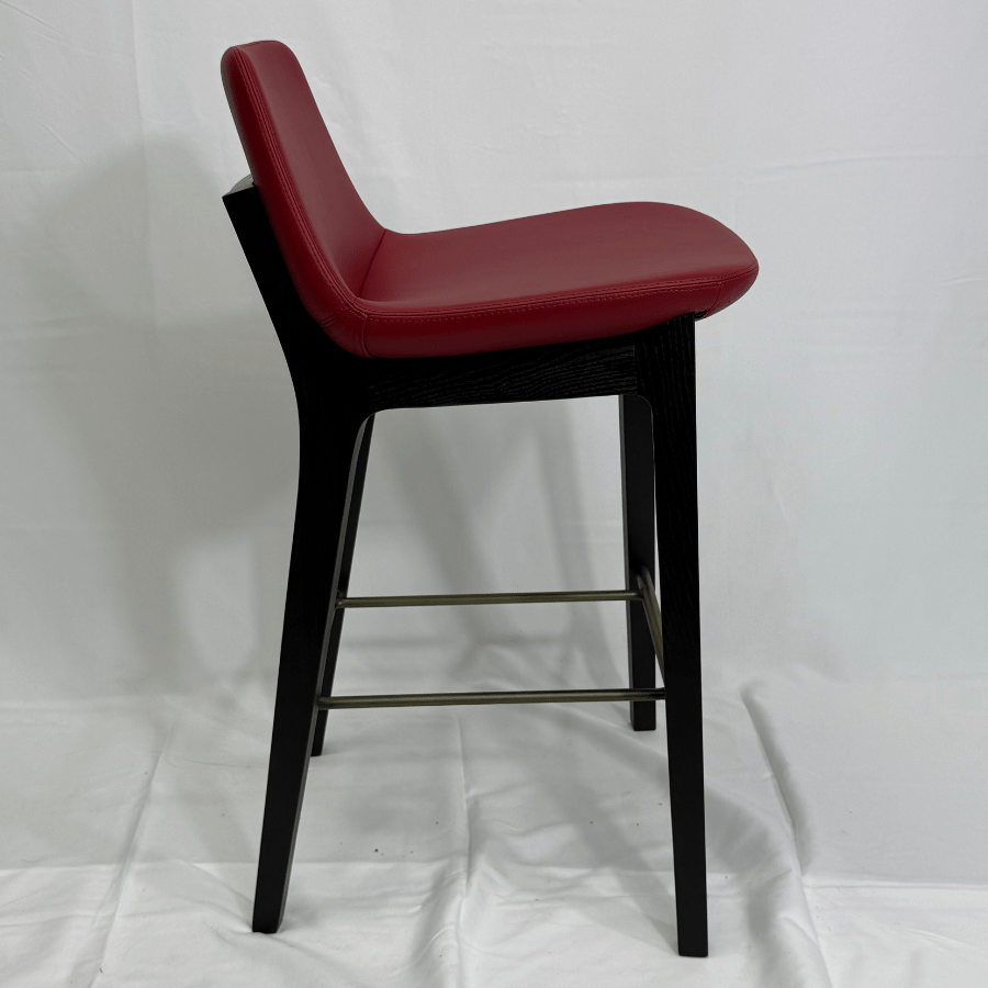 Pera HB Red Leather Counter Stools - Your Bar Stools Canada