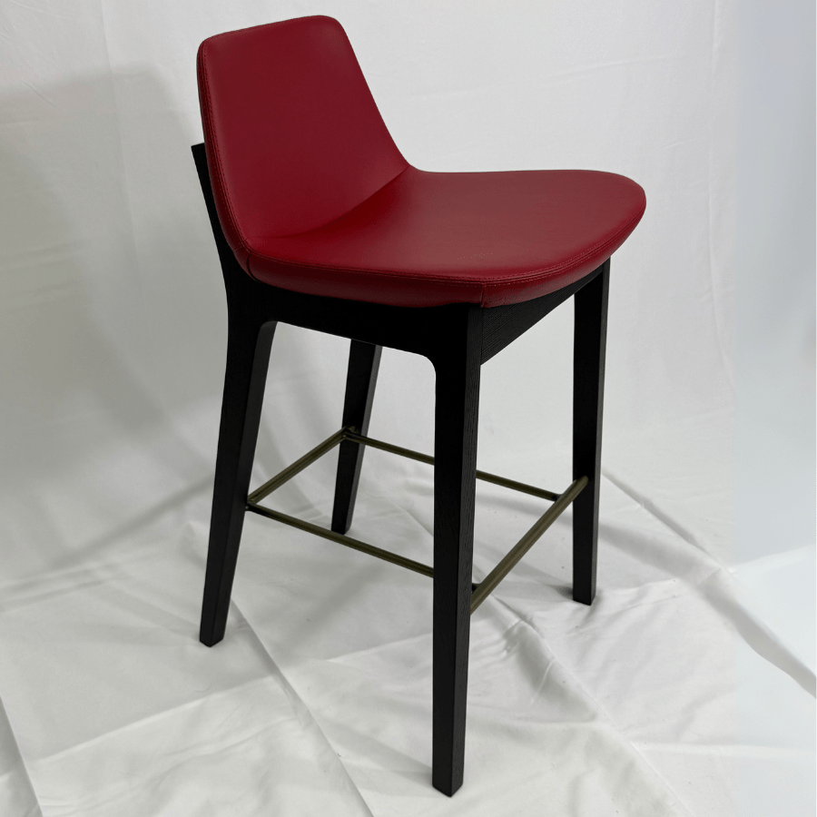 Pera HB Red Leather Counter Stools - Your Bar Stools Canada