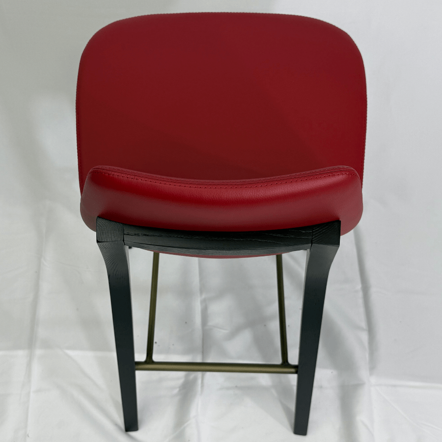 Pera HB Red Leather Counter Stools - Your Bar Stools Canada