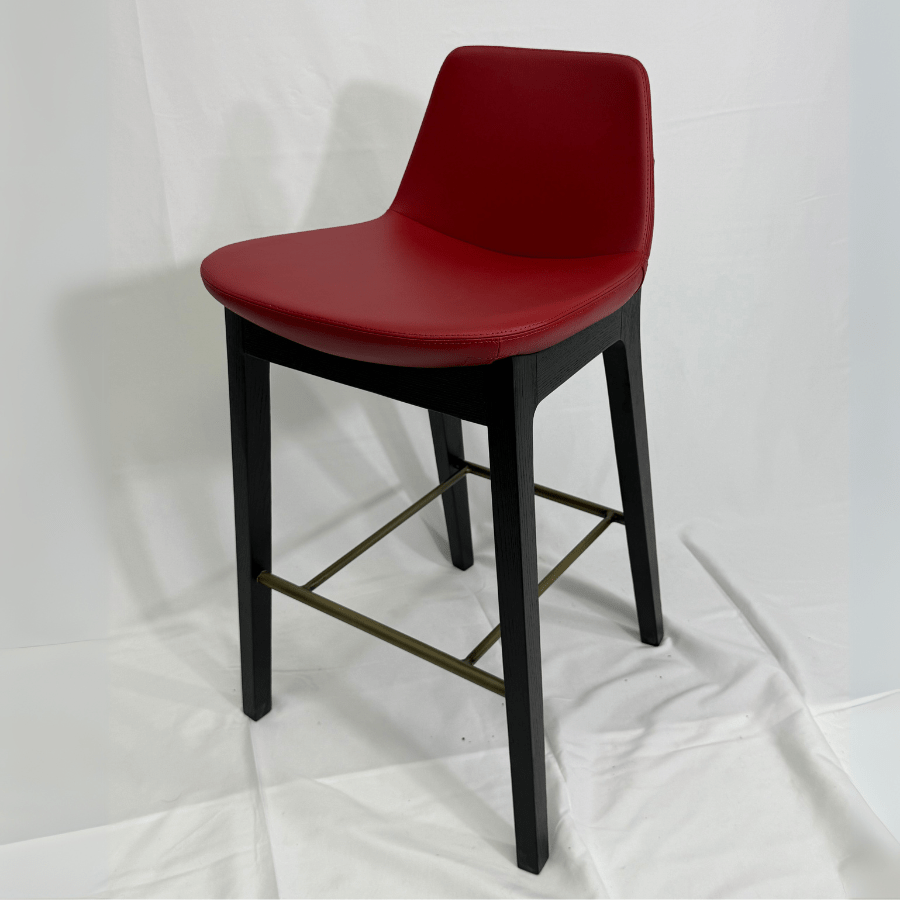 Pera HB Red Leather Counter Stools - Your Bar Stools Canada