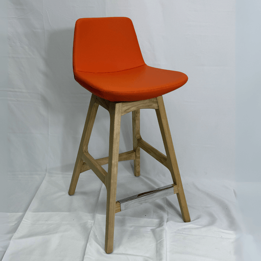 Pera Orange Light Wood Bar Stools - Your Bar Stools Canada