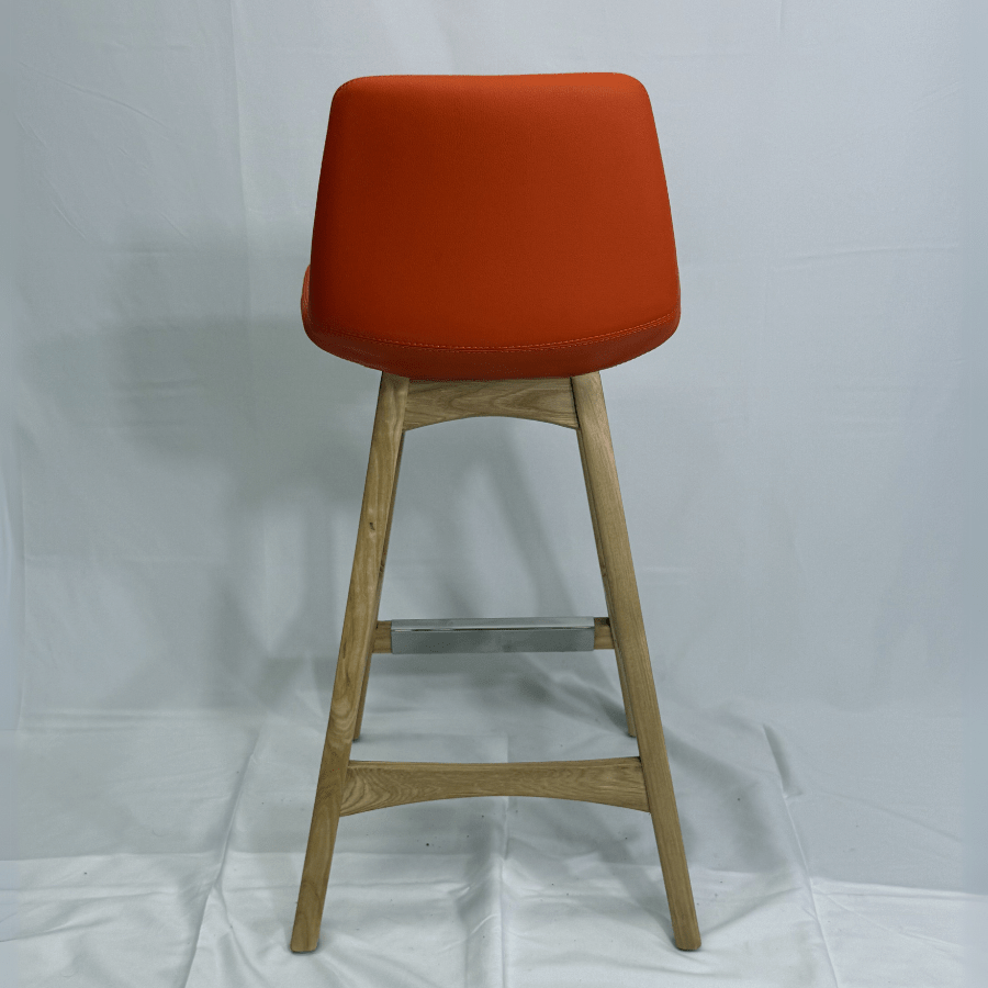 Pera Orange Light Wood Bar Stools - Your Bar Stools Canada