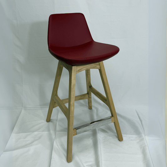 Pera Red Light Wood Bar Stools - Your Bar Stools Canada