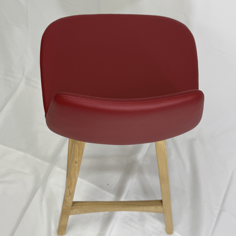 Pera Red Light Wood Bar Stools - Your Bar Stools Canada