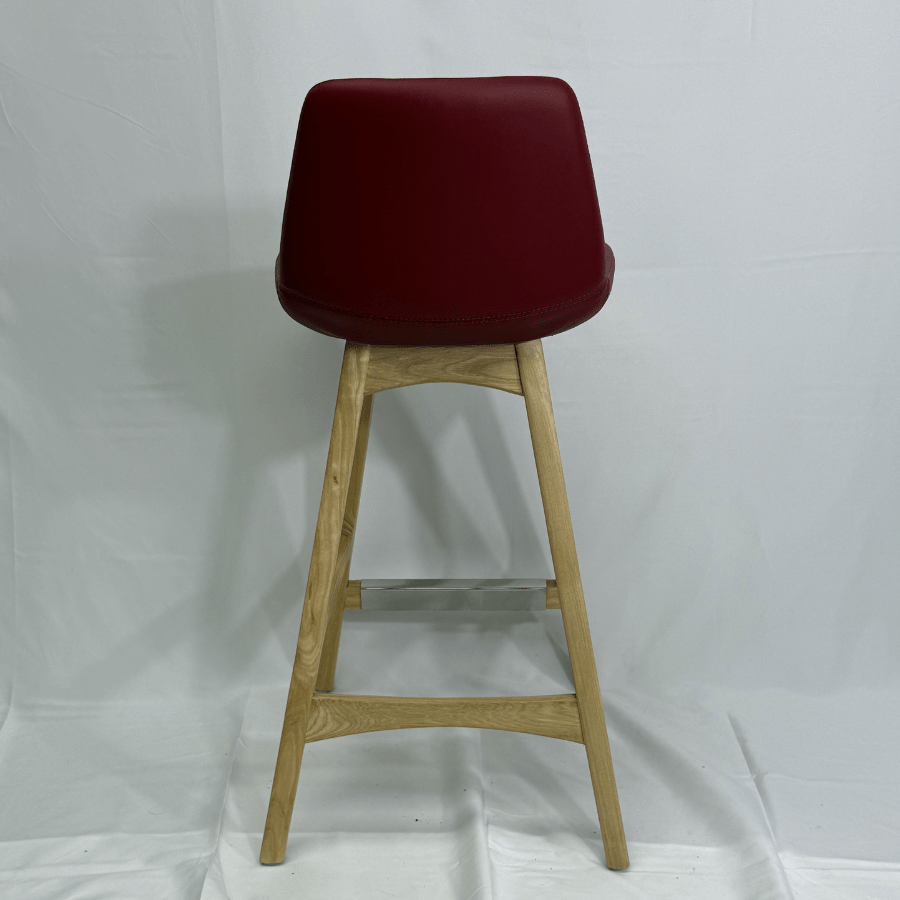 Pera Red Light Wood Bar Stools - Your Bar Stools Canada