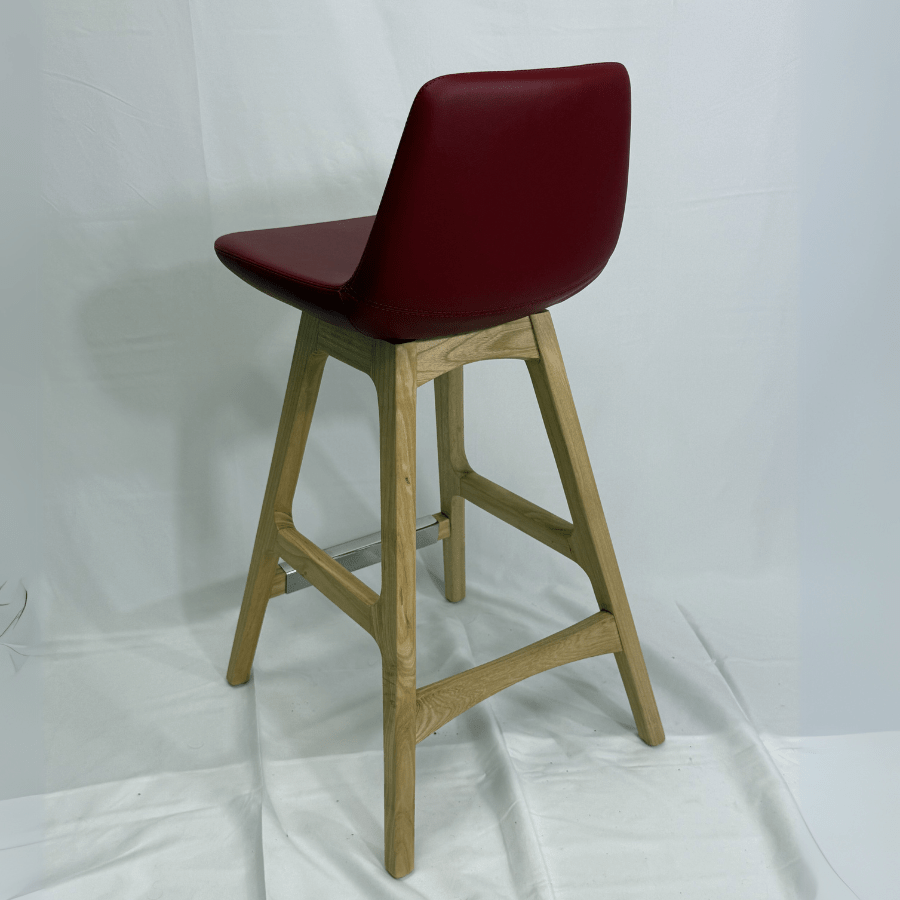 Pera Red Light Wood Bar Stools - Your Bar Stools Canada